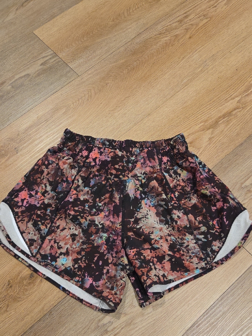 lululemon athletica Multi-Color Splatter Print Athletic Shorts